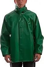 SAFETYFLEX Flame Resistant Storm Fly Front Jacket with Hood Snaps and Elasticized Inner Cuff, J41248.XL, Green, X-Large