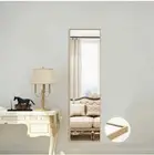 Full Body Mirror Wall Hanging Mounted Rectangle Bedroom Length Framed Door Gold