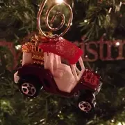 Burgundy Golf Cart Ornament! Chrome Flames Mag Wheels Ez Go Club Car Cushman