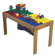 FunTable-compatible with DUPLO® brand blocks-32"x16"SOLID WOOD-MADE IN USA! NEW!