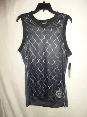 AND1 Men Basketball Muscle Tank Sleeveless Shirt Jacquard Print Black ( TF)