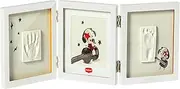Tiny Love Double Photo Frame Plaster Cast Baby Hand and Foot Clay Set Keepsake Hand/Footprint Newborn Dermatologically Tested Newborn Gift All-in-One Kit Tiny Creations White