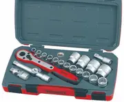 Teng T1221 - Socket Set - 1/2" Drive 21 Piece Metric 12 Point