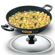 HAWKINS FUTURA NONSTICK DEEP-FRY PAN/KADHAI 4 LITRE (ROUND BOTTOM) WITH SS LID