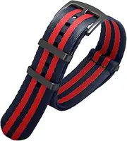 [KAVJU] Premium Quality 20mm 22mm Seatbelt Watch Band Nylon Strap For Seiko Mido 007 James Bond Military Striped Replacement Men Watch