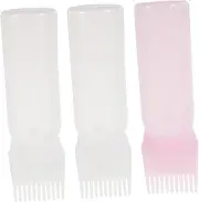 minkissy Hair Dye Bottle Applicator Set Hairdressing Shampoo Comb Bottle Plastic Easy Application Barber Accessories