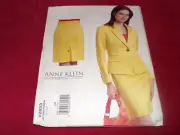VOGUE AMERICAN DESIGNER #V2853-ANNE KLEIN-LADIES JACKET-SKIRT PATTERN 12-22FF