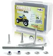 CYCBOLT Stainless Steel Engine Bolt Kits Fit for LT80 QUADRACER 1987-2006, 32 PCS ATV Engine Accessories Bolt Washer for Recoil Starter Recoil Starter Left Crankcase Cover