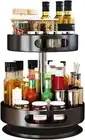 TOMVAES 2 Tier 360° Rotating Spice Rack, Cupboard Organizer, Metal Steel Cond...