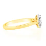 Luminesce Lab Grown 1/3 Carat Diamond Ring in 9ct Yellow Gold, Q