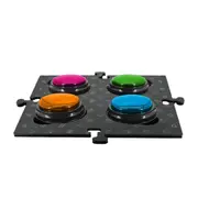 Tech4Pets Black Talking Button Mat 2-Pack: Ultimate Floor Protection & Button Organization