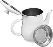 SECFOU Stainless Steel Oil Pot Oil Container Kitchen Storage Strainer Fine Mesh Filter