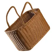 Woven Wicker Basket with Handle