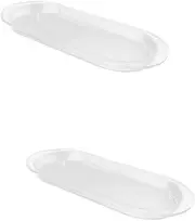 Fruit Bowl Crusher Tray Kitchen Organizer Dessert Plate Jewelry Plate Coffee Tray Snacks Plate Trays Appetizer Plate Condiment Storage Tray Seasoning Jar Tray Food Acrylic Base (Color : As Shownx2pcs
