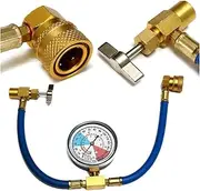 MGAVATPNPY Automobile R134A Air Conditioning Refrigerant Charging Hose with Pressure Gauge Car Air Conditioning Repair Tool Car Accessories Air Conditioning Hoses and Accessories