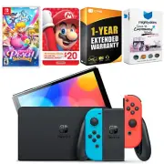 Nintendo Switch Red/Blue OLED + Princess Peach Showtime! + $20 eShop Gift Card