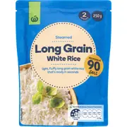 Woolworths Microwave Long Grain White Rice 250g