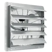 Shutter Exhaust Fan, 610 mm High-speed 1400RPM 2892 CFM, Aluminum Wall Mount Attic Fan with AC-motor, Ventilation and Cooling for Greenhouses, Garages, Sheds,