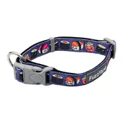 FuzzYard Love How You Roll Dog Collar Purple
