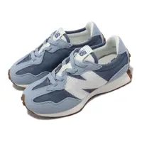 在飛比找PChome24h購物優惠-New Balance 紐巴倫 童鞋 327 寬楦 中童 藍