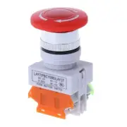Mushroom Cap 1NO 1NC DPST Emergency Stop Push Button Switch AC660V 10A Switch