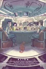 Alien 16x24 by Wagner Diesel Ltd Edition x/100 Movie Poster Print Mondo Art MINT