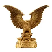 16cm Chinese Brass Carved Guard Bird King Eagle Statue FengShui Home Decoration