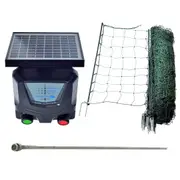 Nemtek 50m Sheep, Goat, Calf Netting & 3km Electric Fence Solar Energiser Kit