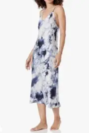 Natori Women's Sora Slip Length 46" In Indigo Satin Slip NWT XS