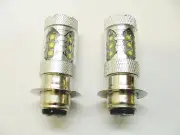 For Kawasaki KLF400 Bayou Super White 80W LED Headlights Bulbs 1993 94 98 1999