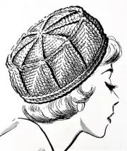 5163 Vintage Mail Order PILLBOX HAT Pattern to Crochet (Reproduction)
