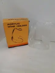 Vtg Mid Century Modern Hollywood Regency Lucite Clear Wine Bottle Holder Rack