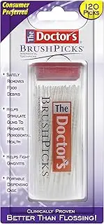 The Doctor's BrushPicks Interdental Toothpicks | 120-Picks per pack | (1-Pack)