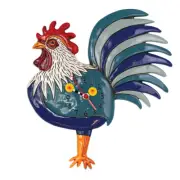 ALLEN DESIGN "RISE N SHINE" ROOSTER WALL CLOCK P1995
