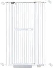 riin Extra Tall 150cm Pet Security Gate Metal Safety Guard Tension Pressure Mounted for Dog Cat Kitten Adjustable Width Range 86.5-92.5cm Largest Gap Between Bars 42mm Model A1