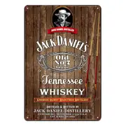 Jack Daniel's Jennessee Whiskey Drink Tin Metal Sign Vintage Man Cave