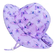 NEW Jan&Jul Baby Kids Wide Brim 50+ UPF Sun-Hat Cotton Floppy Butterfly