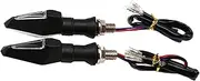 Turn Signal Indicator 1 Pair Motorcycle Universal Rear Turn Signal Light 12V 12 LED Lamp Motorbike Direction Indicator 2 Color Change