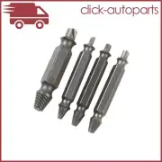 Set (4pcs) Screw Extractor Easy Out Drill Bits Guide Broken Damaged Bolt Remover