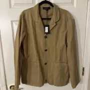 $495 Rag & Bone Men’s Rugged Brown Jasper Cotton Linen Blazer Size LargeNEW
