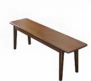 YQMHEZ Solid Wooden Dining Bench, Space-Saving Wood Bench for End of Bed, Farmhouse Wood Bench, Ideal for Dining Table, Kitchen, Vintage Rustic Wood Dining Bench(Walnut,150cm/59in)