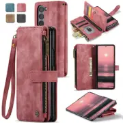 For Samsung Galaxy Z Fold 6 5 4 3 Leather Zipper Card Pocket Wallet Case Cover