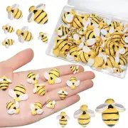 Tiny Craft Bees,50 Pcs Small Plastic Resin Bumble Bee Decor for Embellishments a