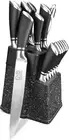 Professional Kitchen Knife Block Set, 15 Pcs Stainless Steel Knives Set with Kni