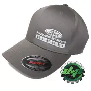 Ford Powerstroke hat ball cap fitted flex fit flexfit stretch Charcoal L/XL