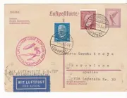 Luftpostkarte 1929 LUFTSCHIEFF GRAF ZEPPELIN MITTELMEERFAHRT Steglitz-Barcelona
