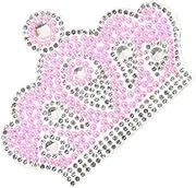 Holibanna Crown Shaped Iron Patch Rhinestone Embroidered Applique for DIY Clothing Bags Accessories Durable Decorative Patch Craft Lovers