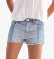 NWT Gap Girls Denim Contrast Jean Shorts 2” Patchwork Block Boho Retro Crew 8