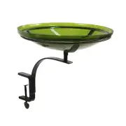 ACHLA 14" Crackle Bowl with Rail Mount Bracket, Fern Green - CGB-14FG-RM