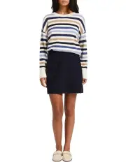 [Marcs] Allie Felted Wool Mini Skirt in Navy